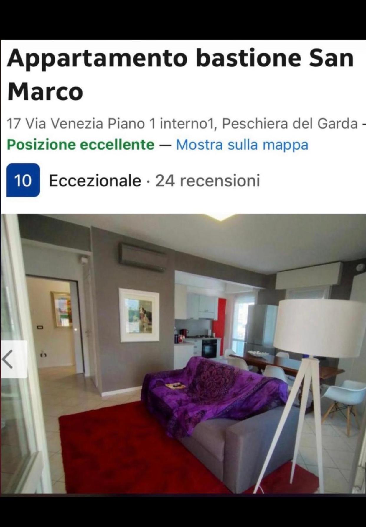 Appartamento Bastione San Marco 佩斯基耶拉德加达 外观 照片